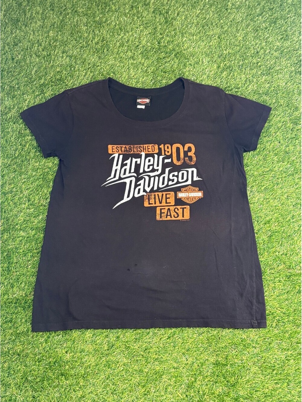 Vintage Harley-Davidson Black Cotton T-Shirt, Women's L